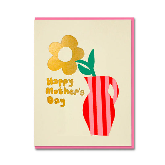 Emma Cooter Gold Flower Mother's Day Card with Gold Foil