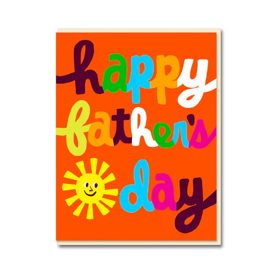 Happy Father's Day card by artist Jordan Sondler with gold foil detail