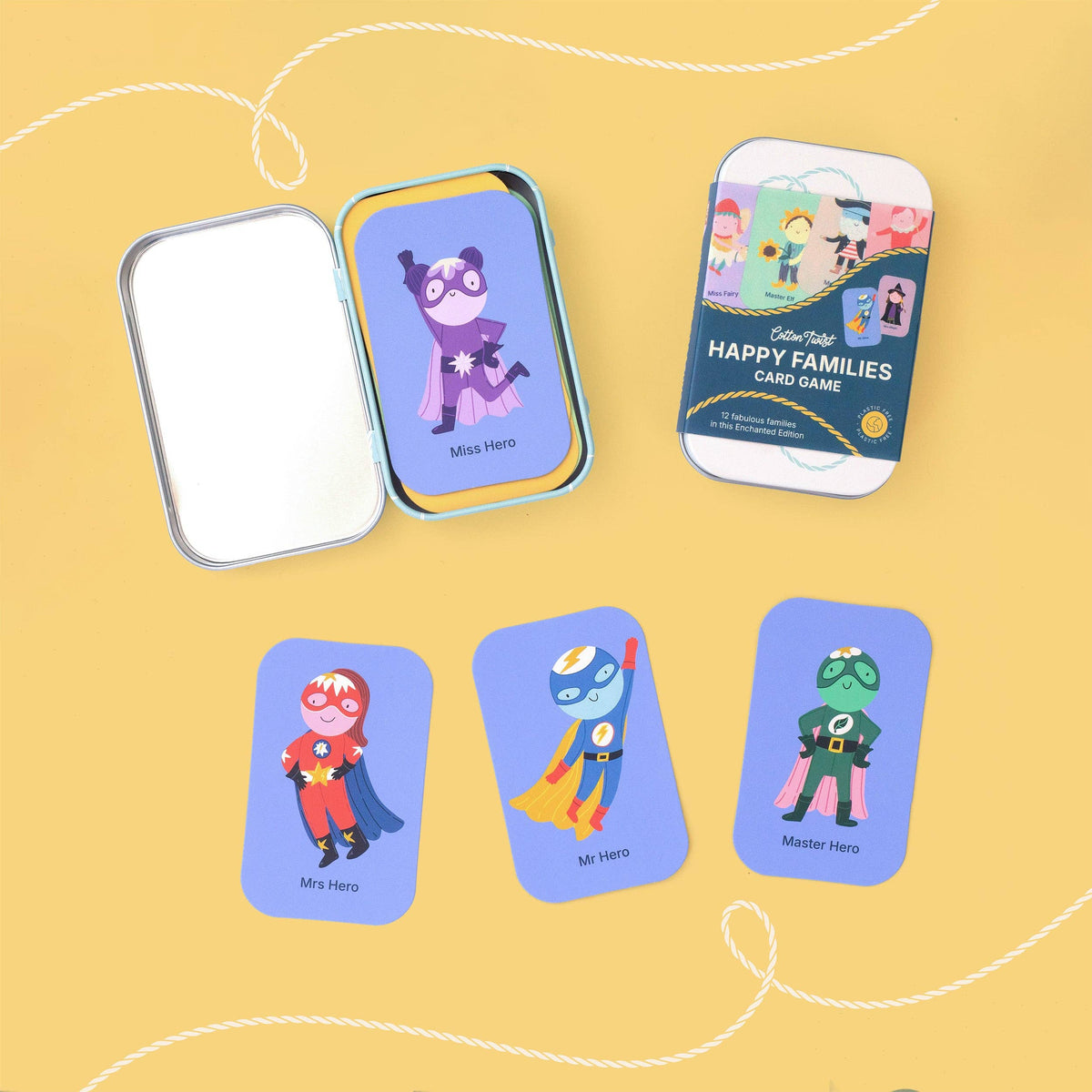 Cotton Twist Happy Families Card Game keepsake tin