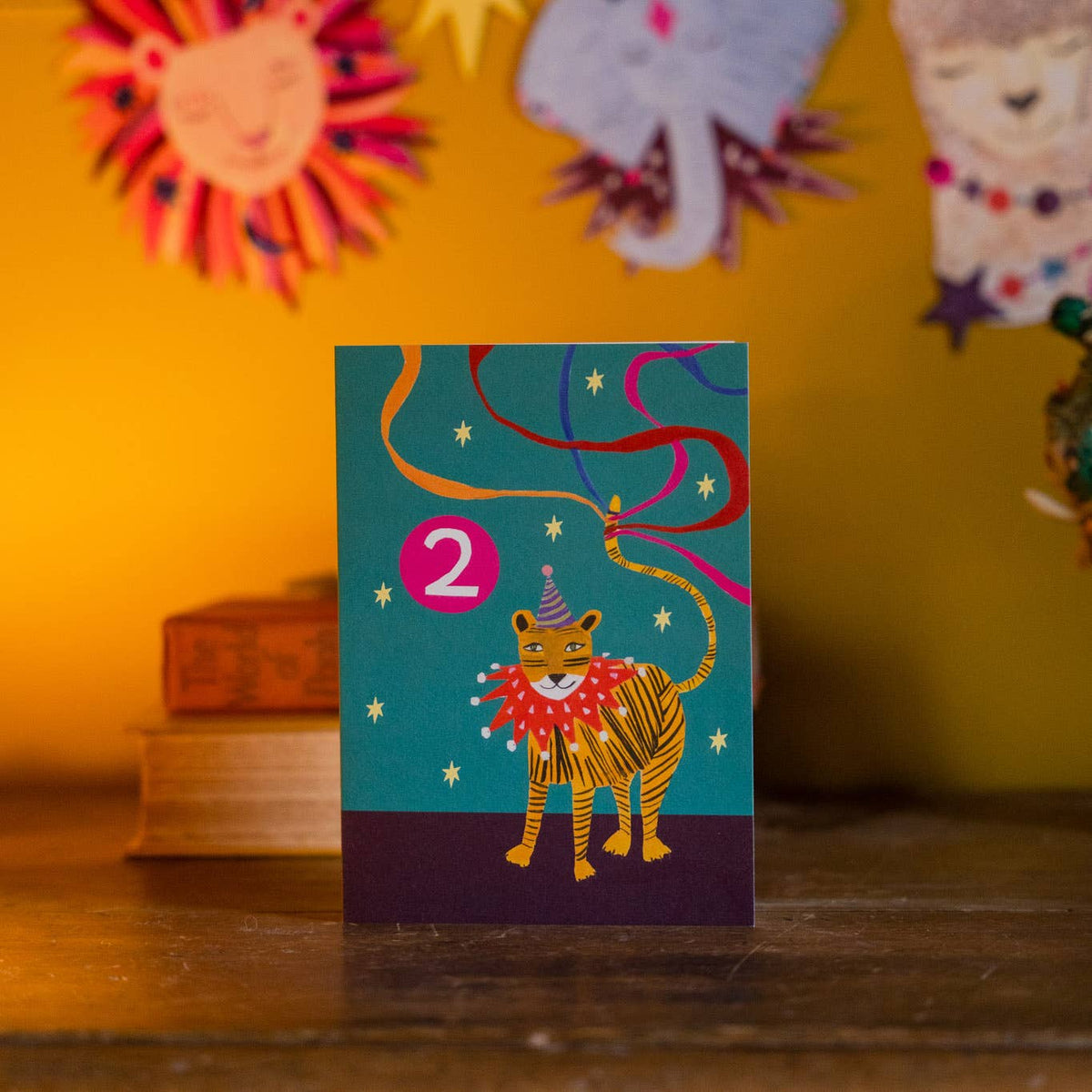 Eco-friendly 2nd birthday card with recycled kraft envelope