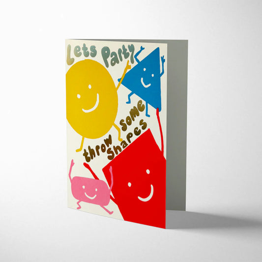 Joyful Happy Shapes Kids Greeting Card – Letterpress Printed by 1973