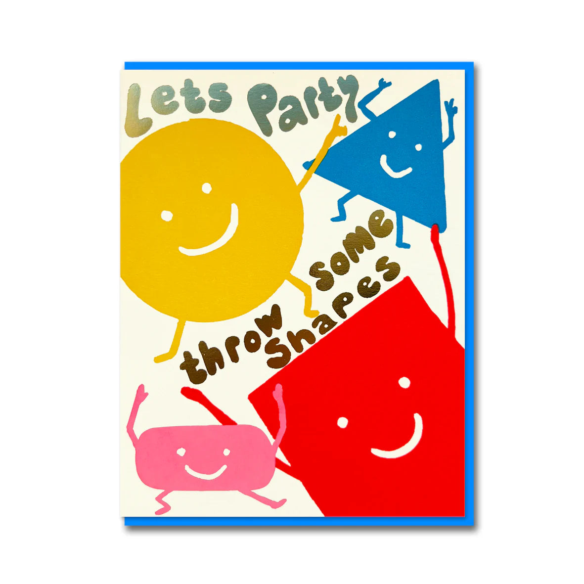 Joyful Happy Shapes Kids Greeting Card – Letterpress Printed by 1973