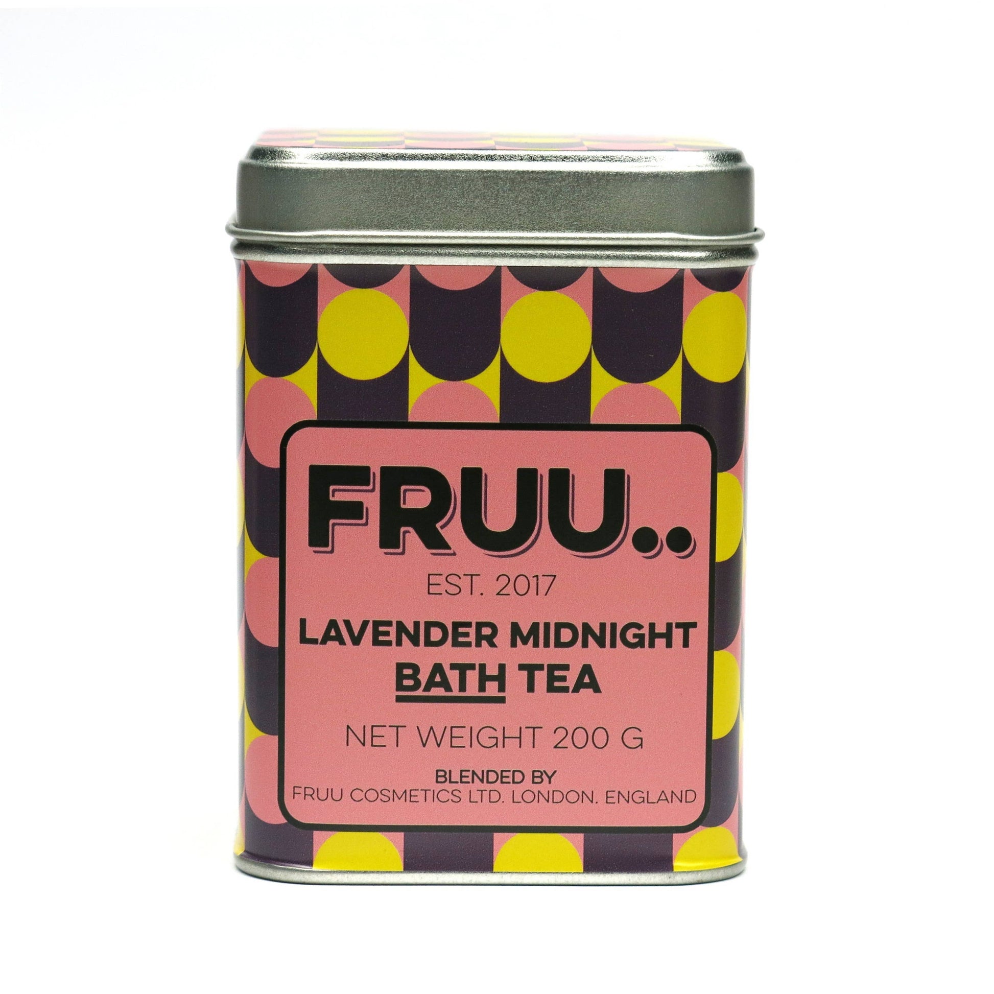 Handmade natural lavender bath tea ingredients in a jar