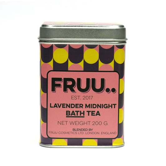 Handmade natural lavender bath tea ingredients in a jar