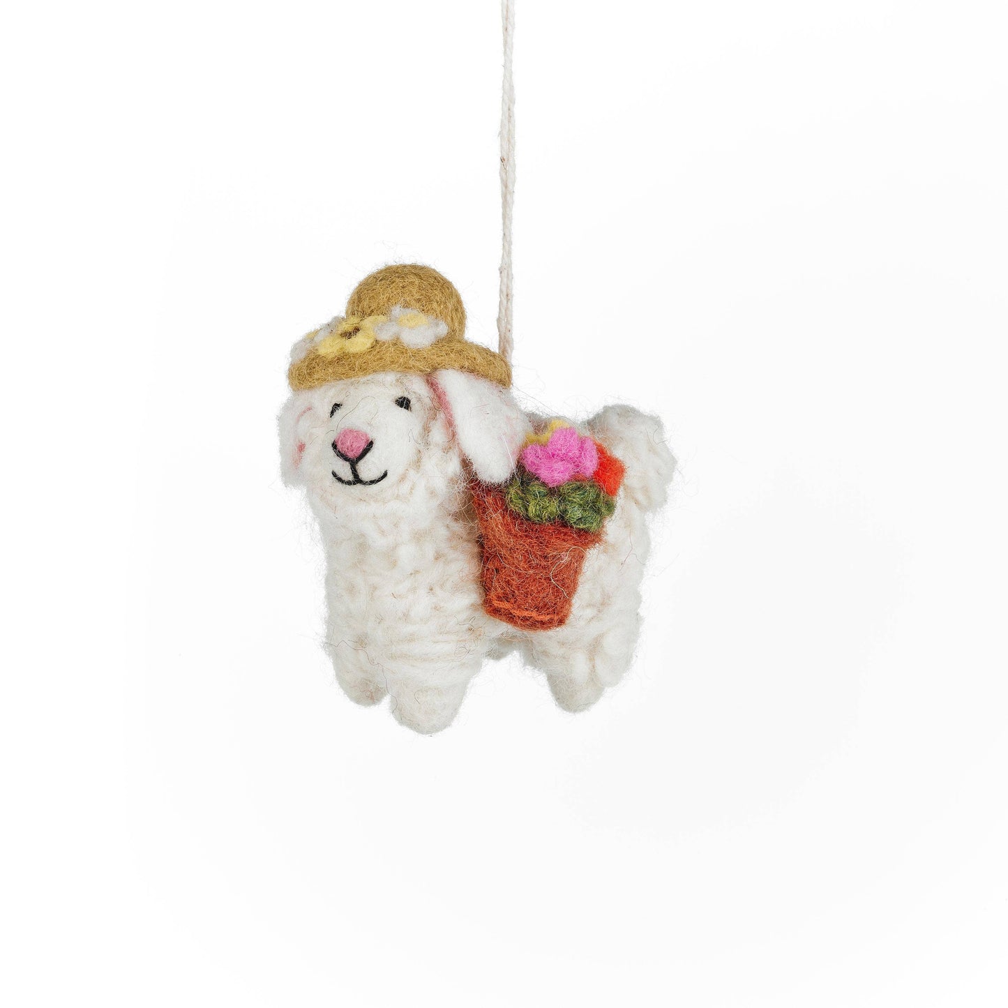 Hop into spring with Sofia the Spring Sheep! This charming Easter Sheep decoration is adorned her best Easter bonnet and little bag bursting with springtime charm. She will have you feeling festive and fabulous with a little spring to your step!