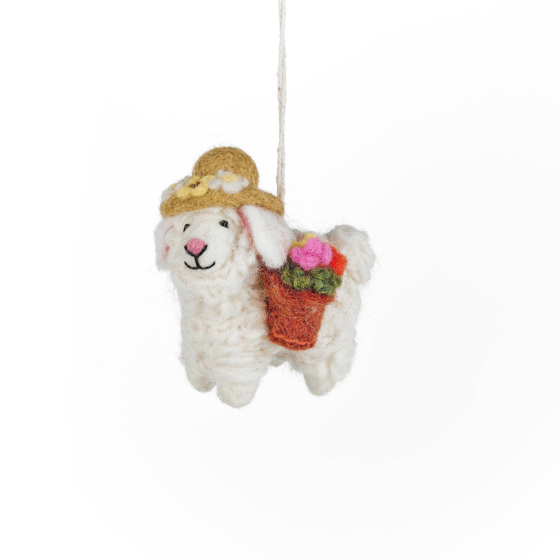 Hop into spring with Sofia the Spring Sheep! This charming Easter Sheep decoration is adorned her best Easter bonnet and little bag bursting with springtime charm. She will have you feeling festive and fabulous with a little spring to your step!
