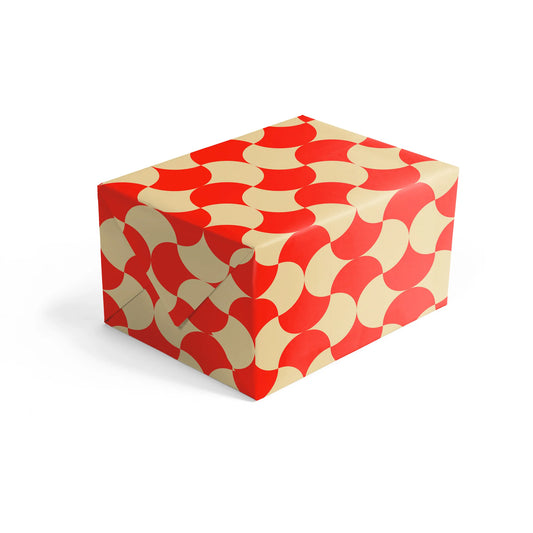 Grafika Semi-Circles Eco Gift Wrap roll with three sheets, ready for gifting
