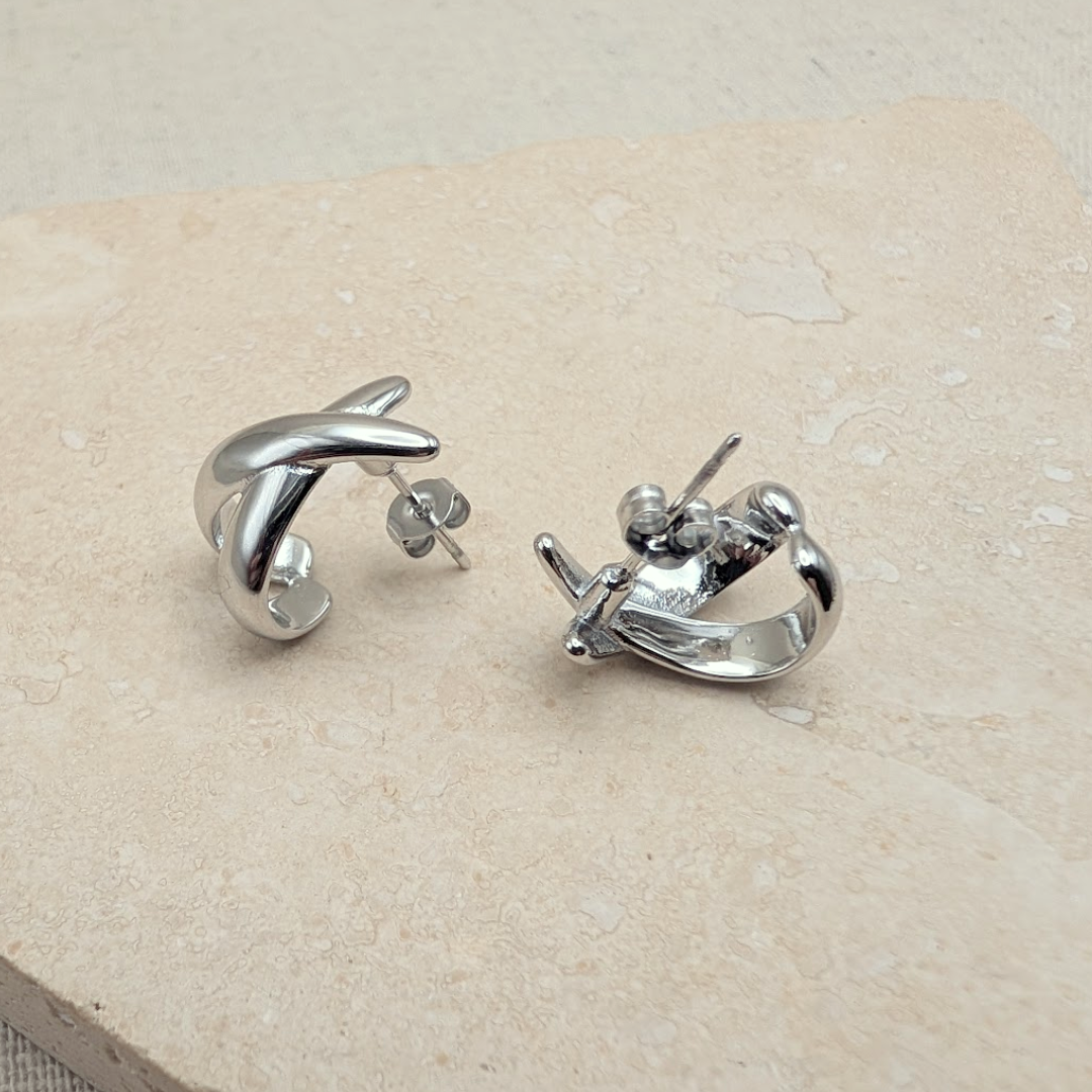 Pair of Hypoallergenic Silver Hoop Earrings