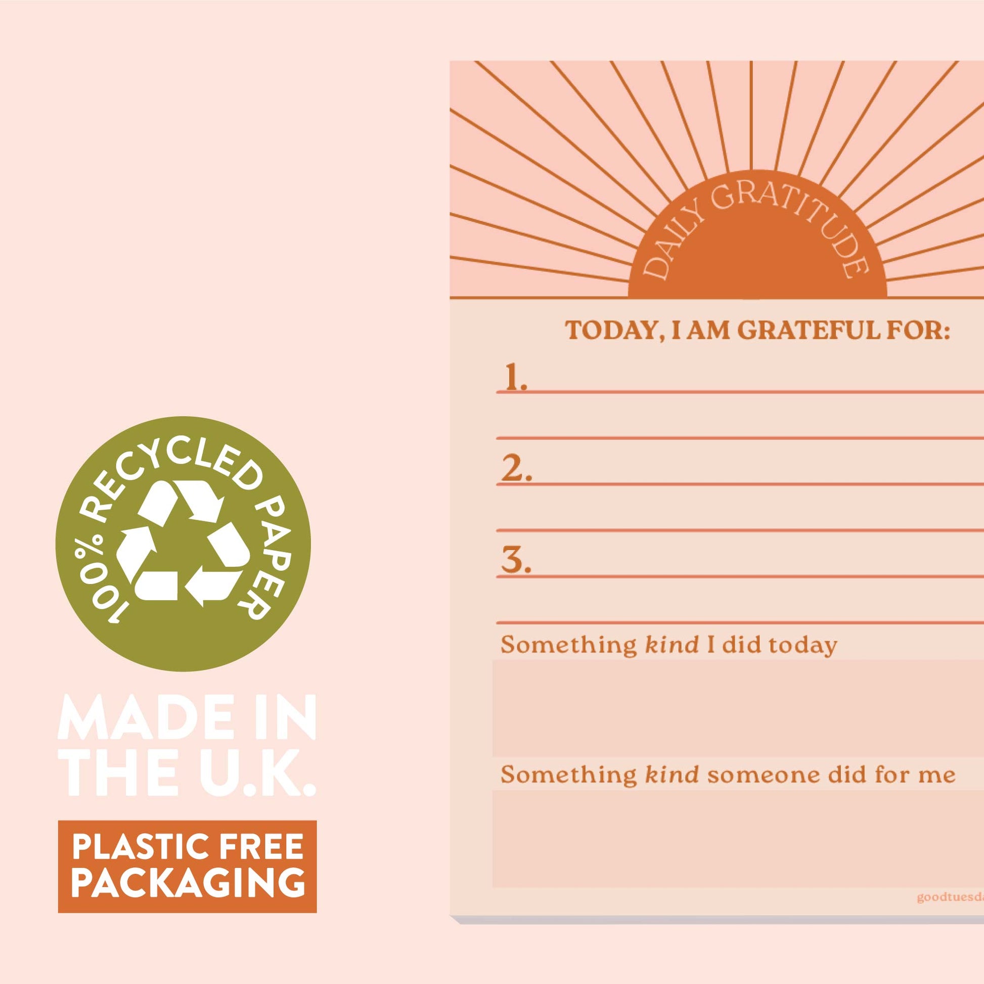 Sustainable stationery printed in the UK with vegetable inks