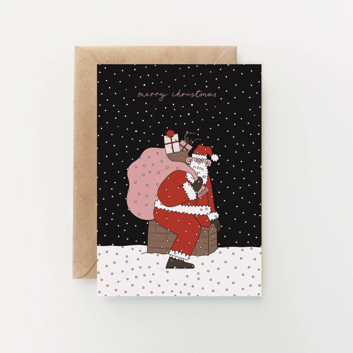Santa Rooftop Eco-Friendly Christmas Card by Hollie Fuller
