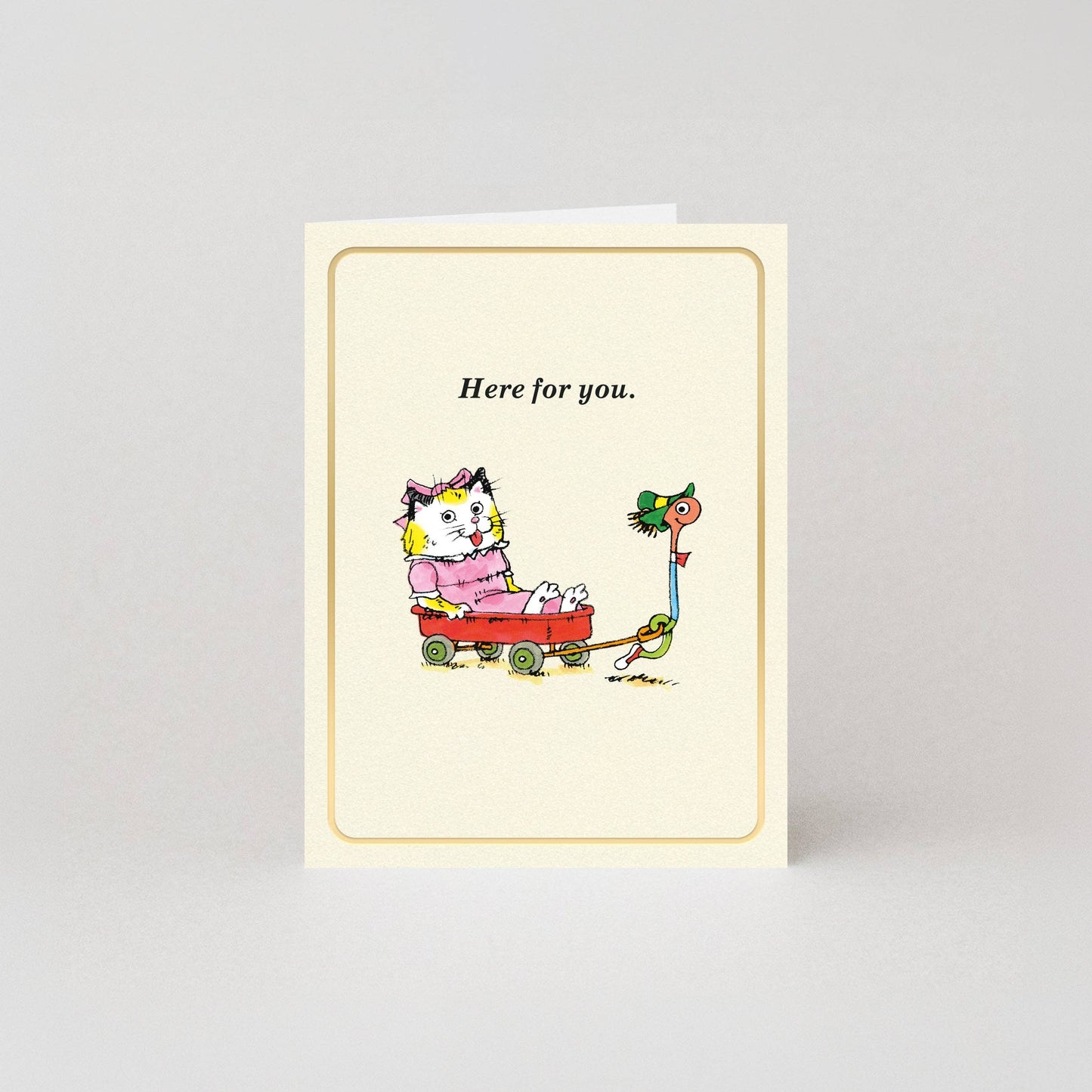 Here For You Gold Foil Mini Card by Studio Boketto