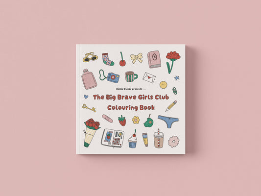 The Big Brave Girls Club Colouring Book front cover