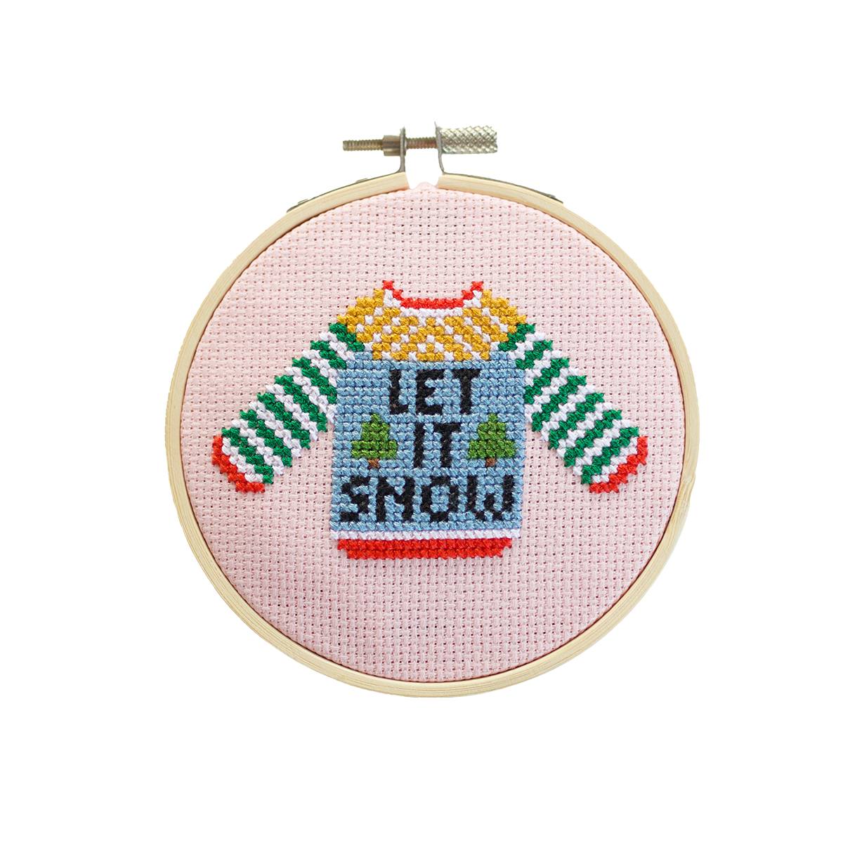 Festive Christmas jumper cross stitch kit gift box