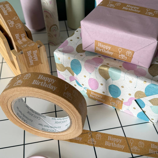 Happy Birthday eco-friendly paper tape roll