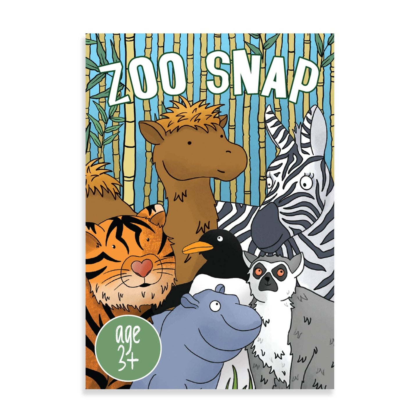 Zoo Snap children's card game featuring colourful animal illustrations
