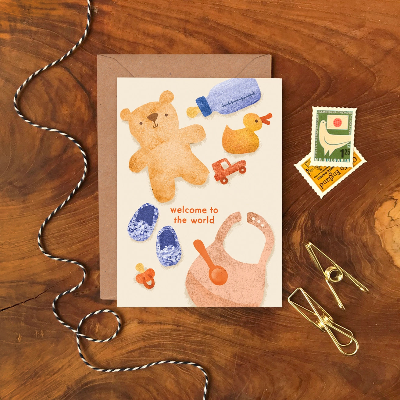 Welcome To the World New Baby Card | Teddy Bear Greeting