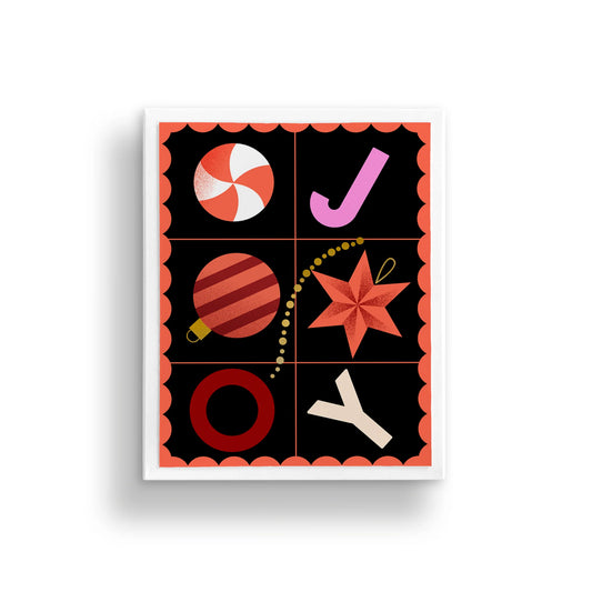 Sustainably sourced Darling Clementine Joy Christmas card box set with elegant gold foiling and cream envelopes