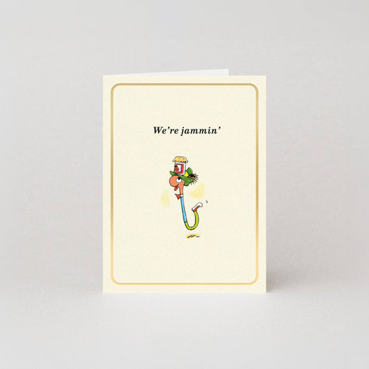 Richard Scarry We're Jammin' Gold Foil Mini Greeting Card