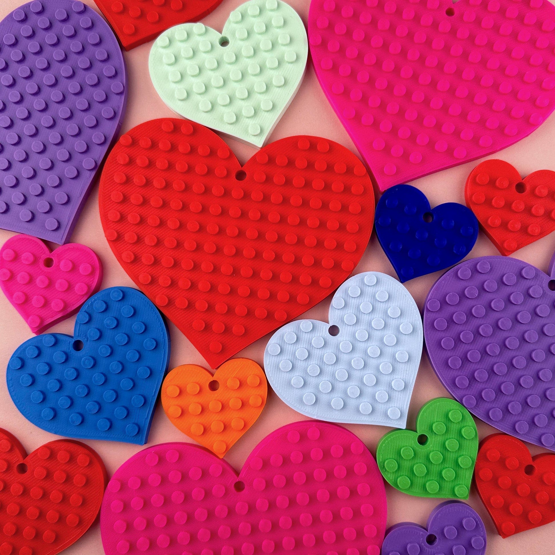 Rainbow assortment of biodegradable heart keyrings – perfect for gifting