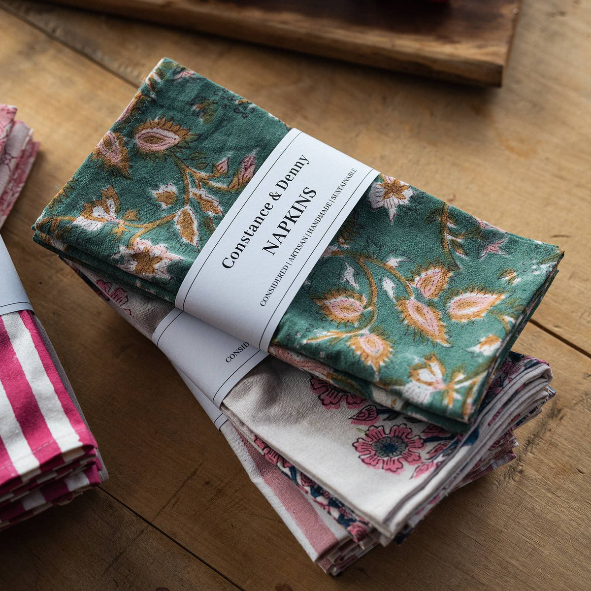 Sustainable handmade cotton napkins for eco-friendly dining
