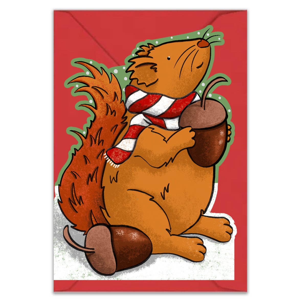 Squirrel Die Cut Christmas Card by Forget Me Not & Green