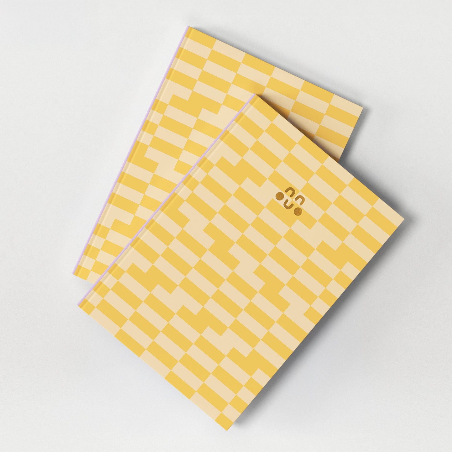 Butter pattern luxury A5 lined notebook with gold foil detail