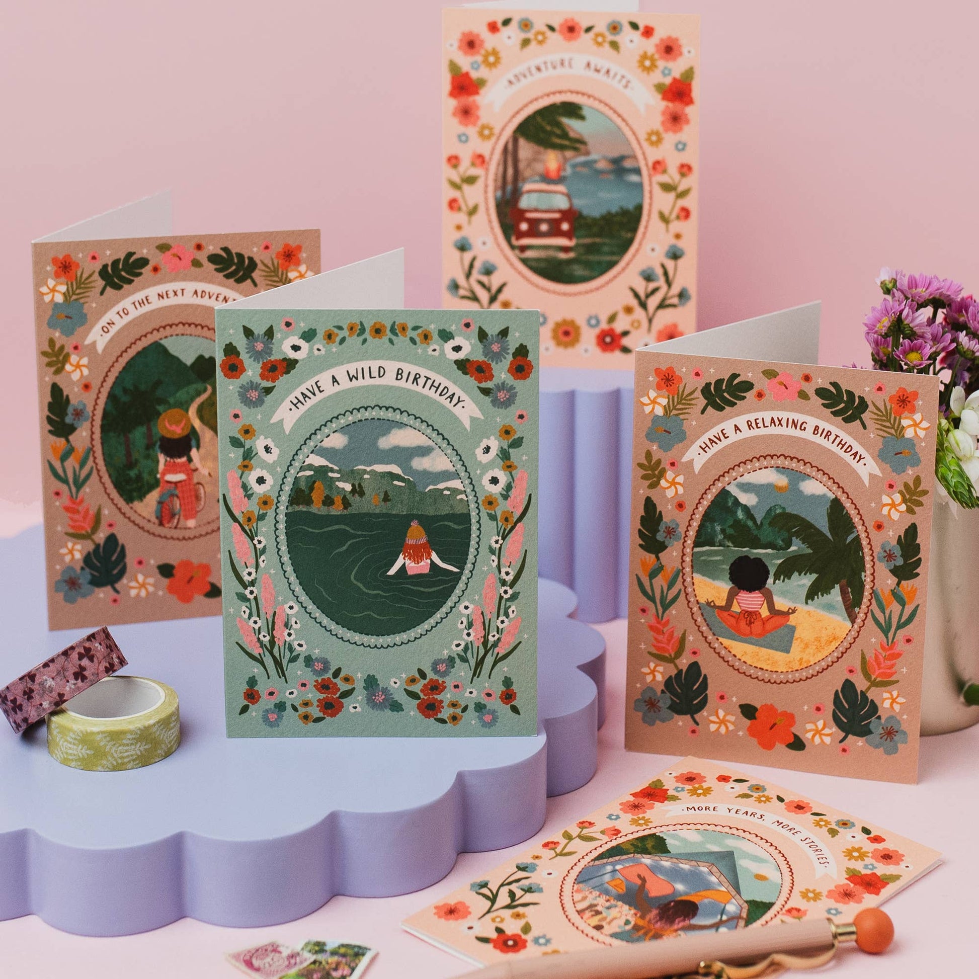 Close up of textured sustainably sourced greeting card