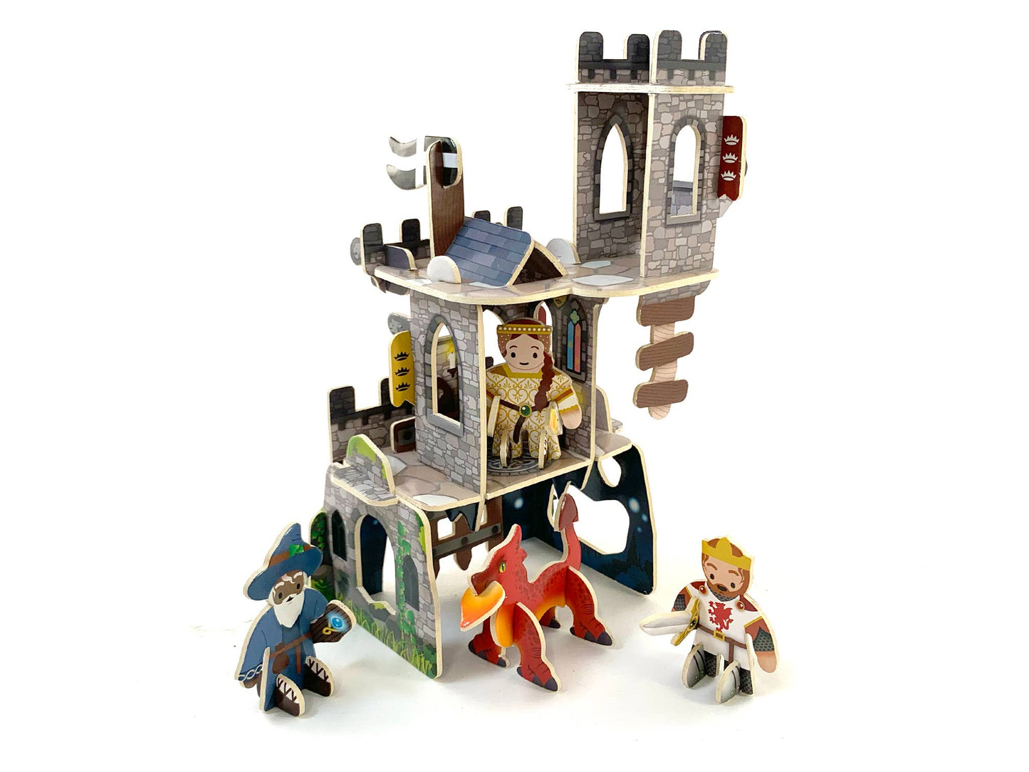 Eco-friendly Legends Castle Playset packaging showing coastal scene