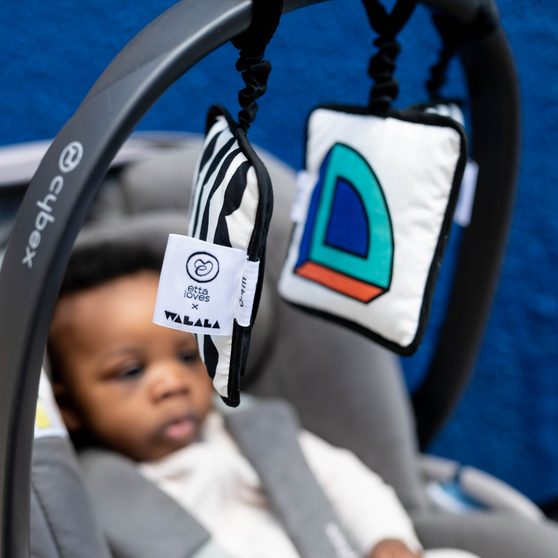Etta Loves x Walala Sensory Hanging Squares trio pack in stylish branded gift box