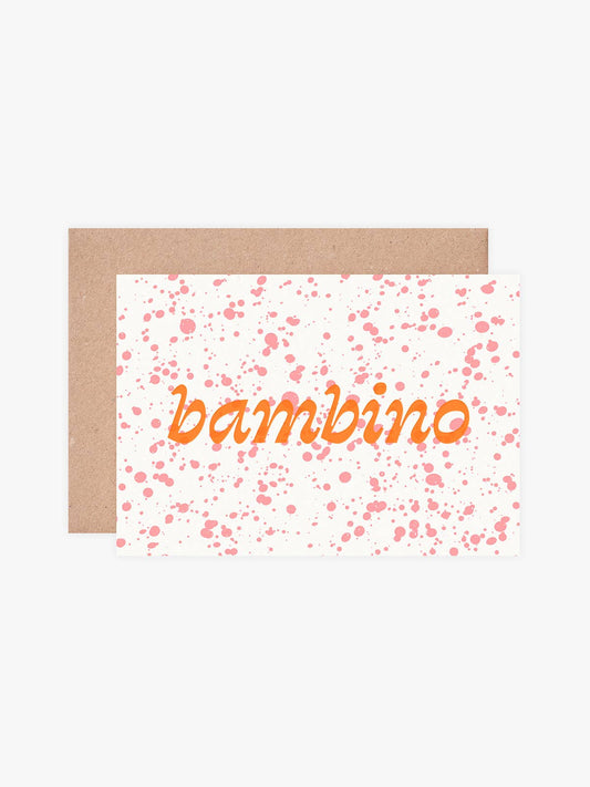 Close-up of hot foil stamping on recycled card