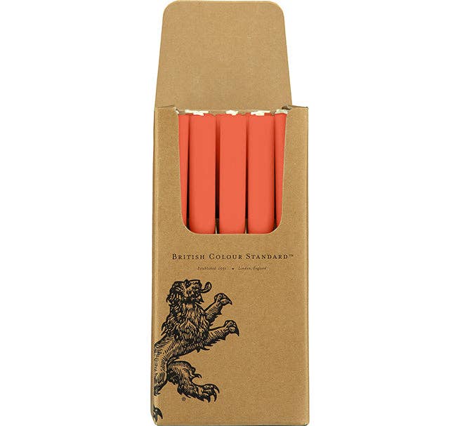 British Colour Standard 24.5cm dinner candle, a vegan and paraffin-free option.