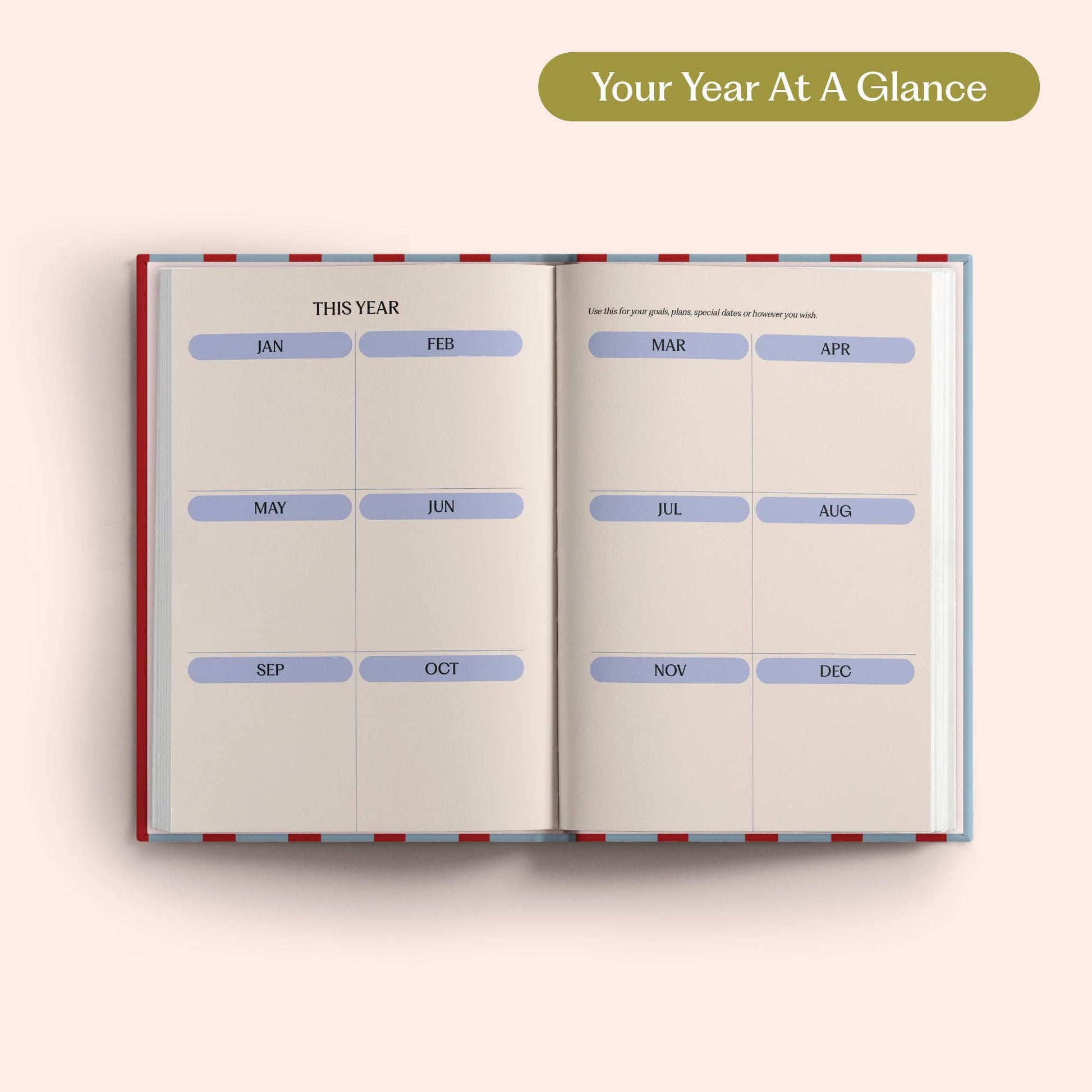 Year at a glance calendar page for 2027 and 2028