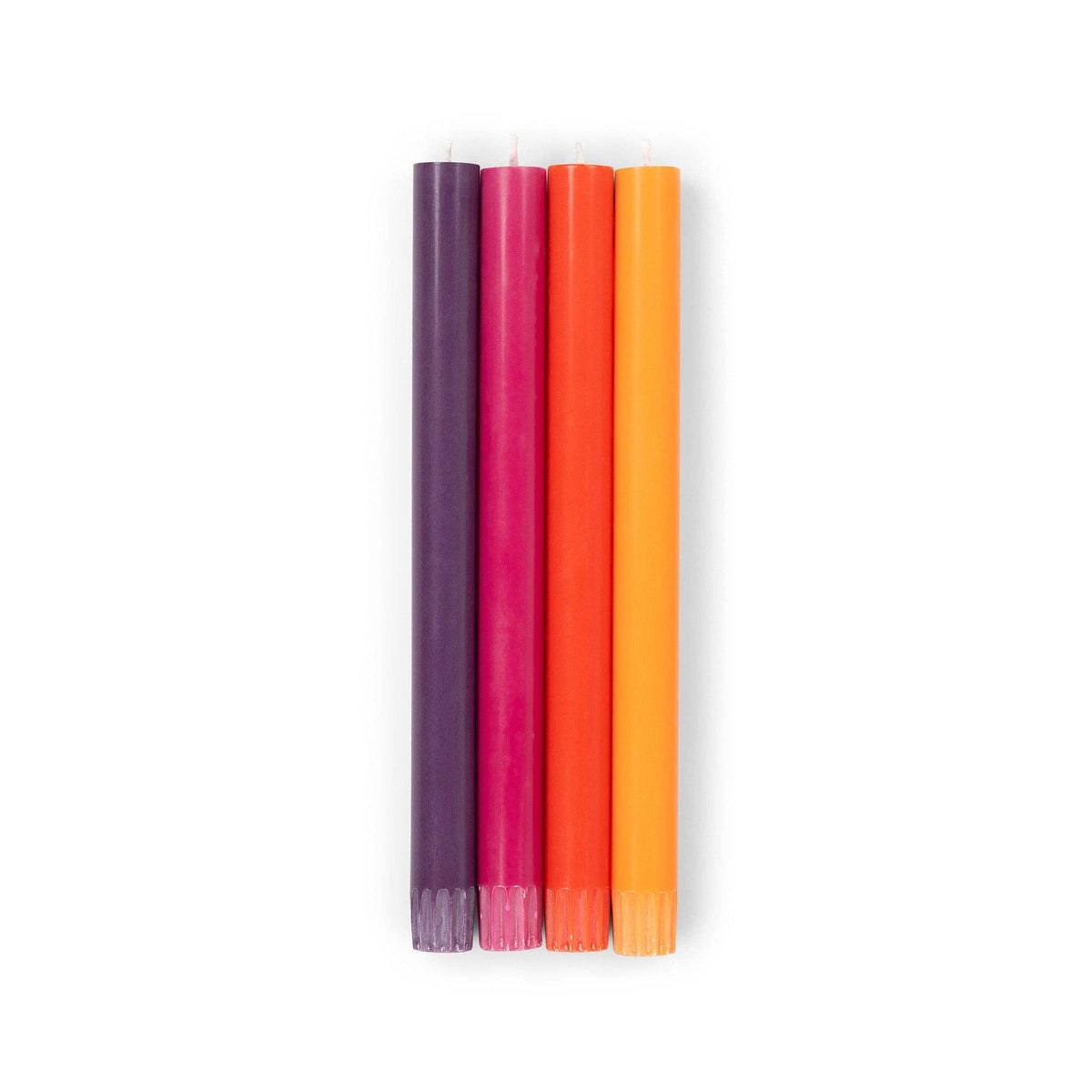 Mixed Set of 4 Reds and Pinks Eco Dinner Candles