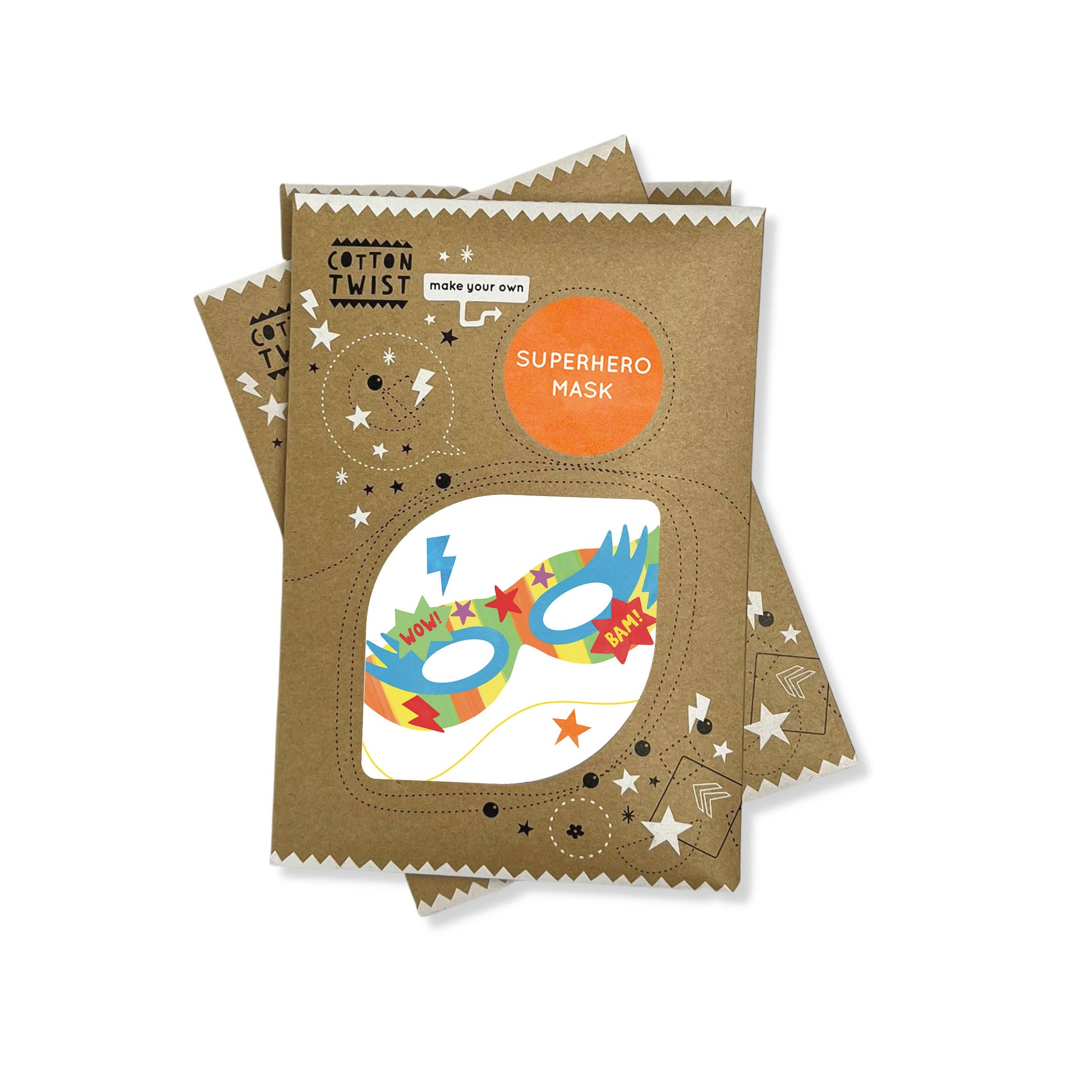 Children can use the mask base &amp; cut-outs to embellish their masks and create their favourite superhero mask. Colour in your mask &amp; accessories, attaching them with the glue dots, then it's time to show family &amp; friends your special powers! 