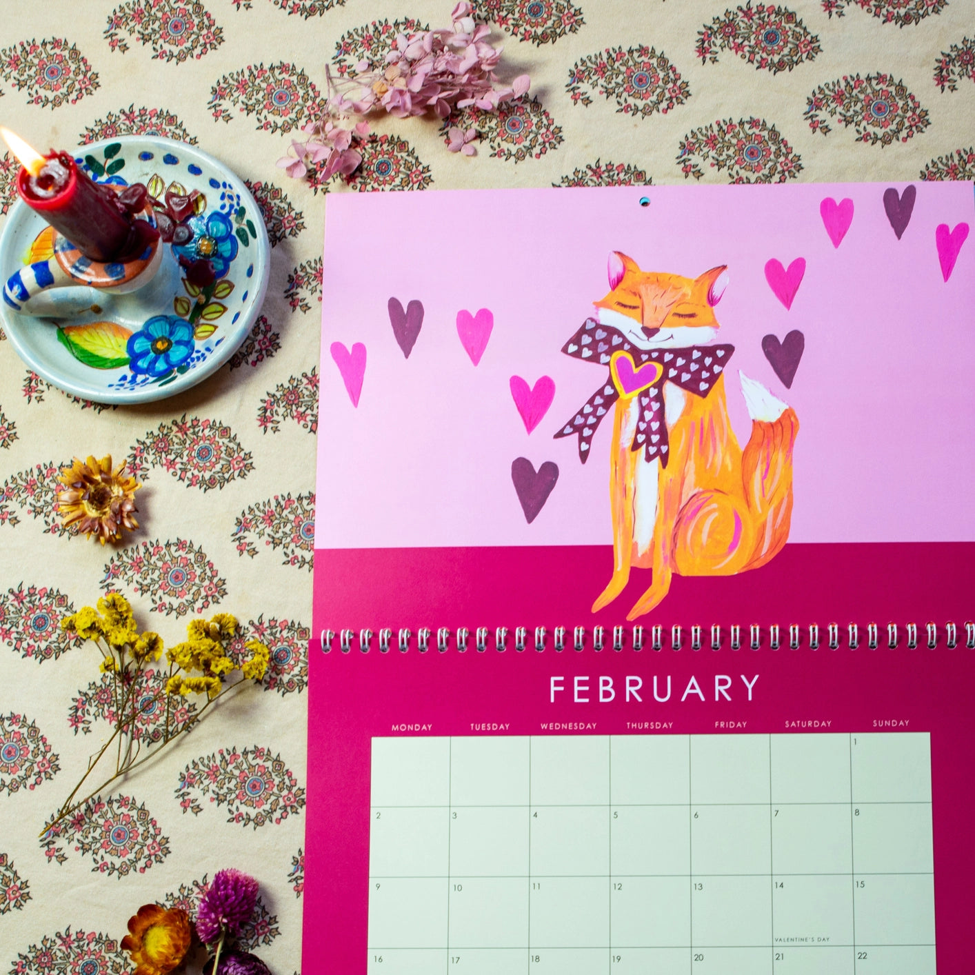2026 wildlife art calendar by Hutch Cassidy, eco-friendly printed on recycled premium paper

