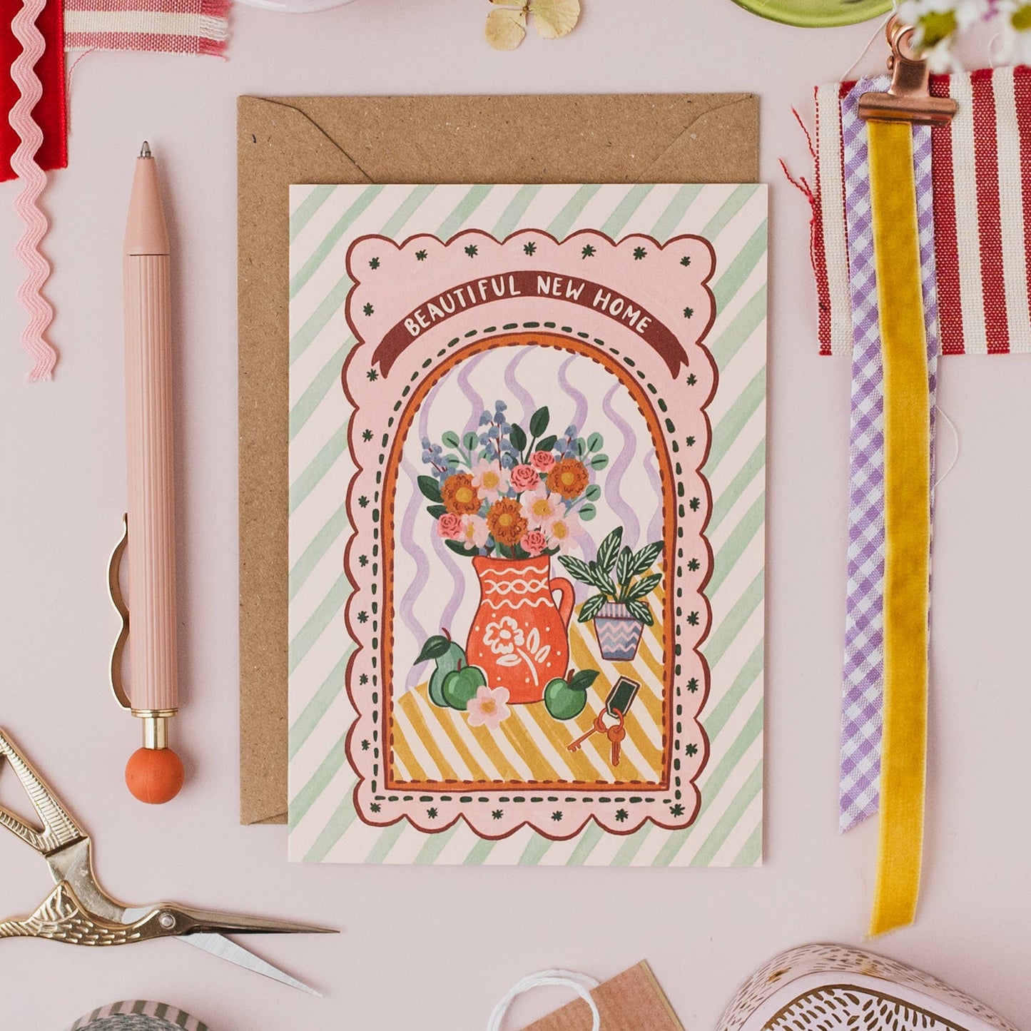 Back of New Home Card showing sustainably sourced card details and branding