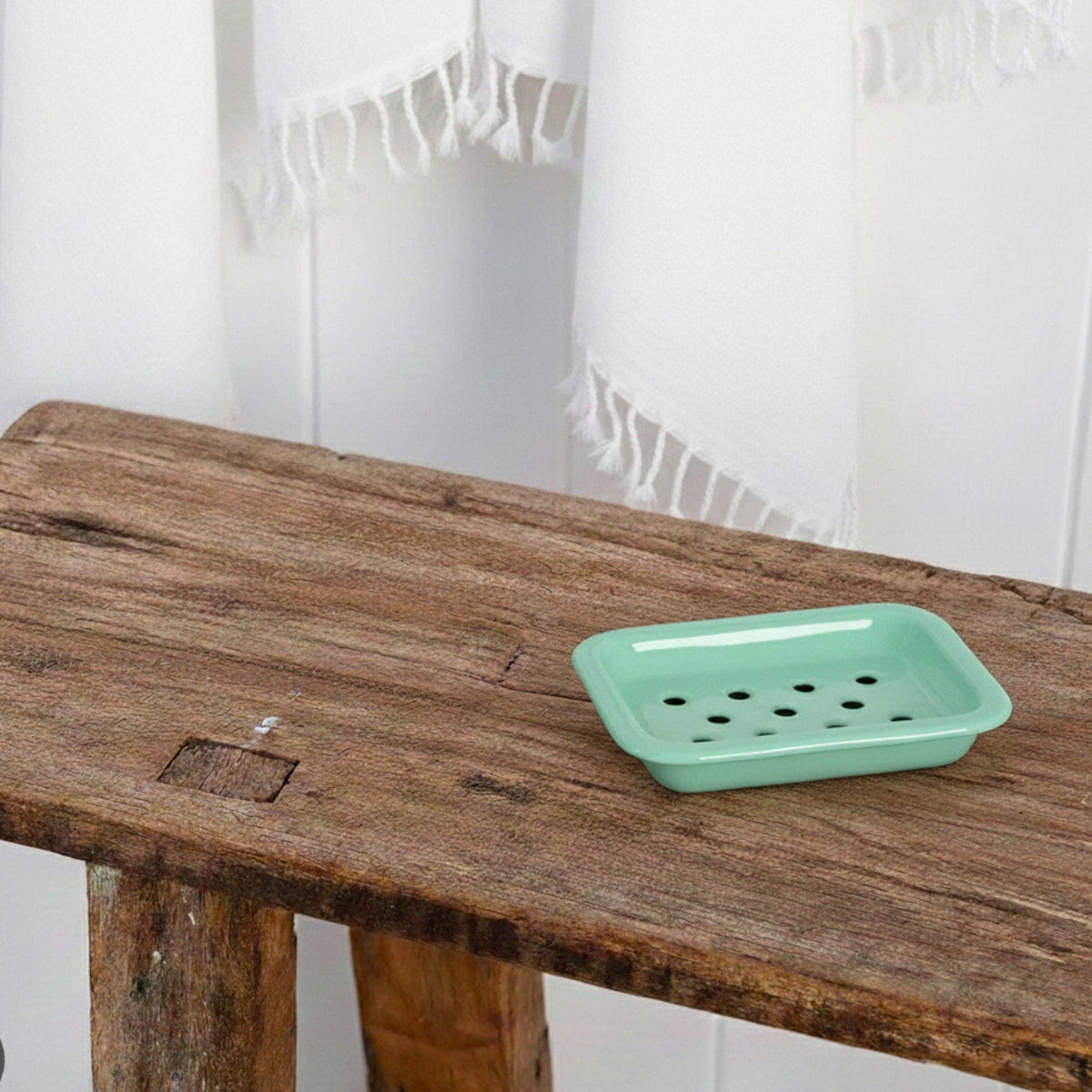 Tropic Turquoise Enamel Soap Dish by Forget Me Not & Green