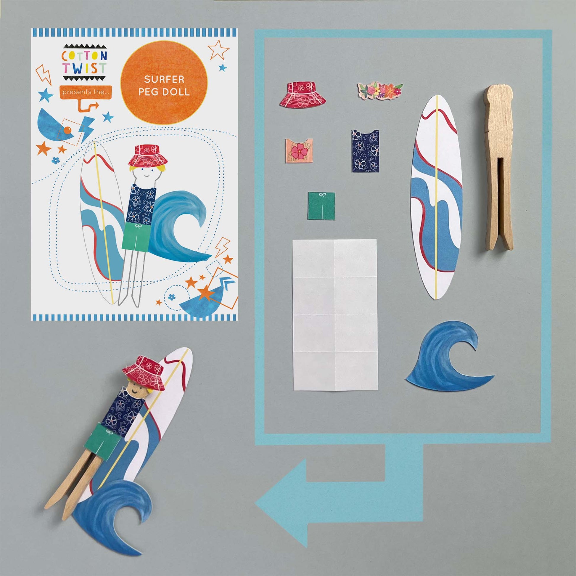 Make Your Own Surfer Peg Doll