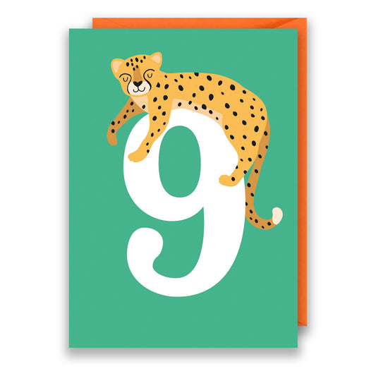 Age 9 Kids Animal Card