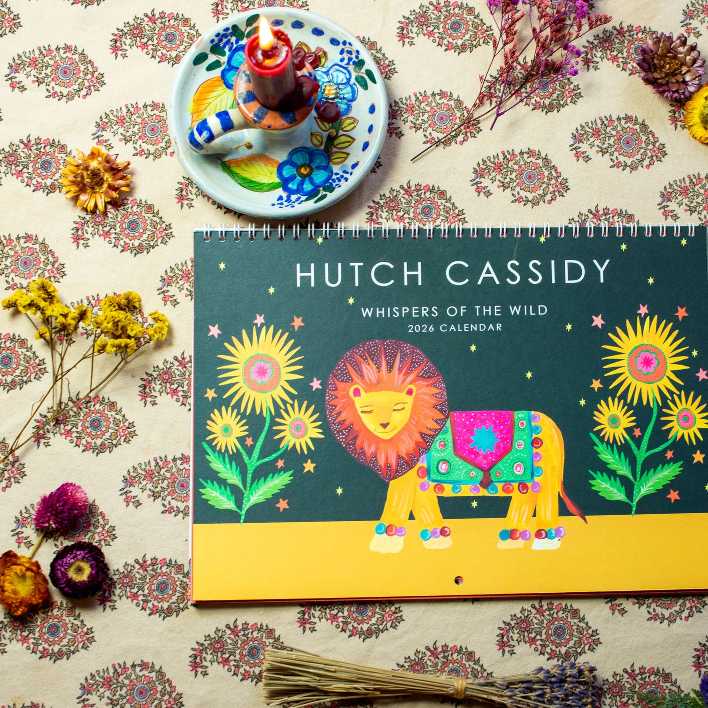 2026 wildlife art calendar by Hutch Cassidy, eco-friendly printed on recycled premium paper

