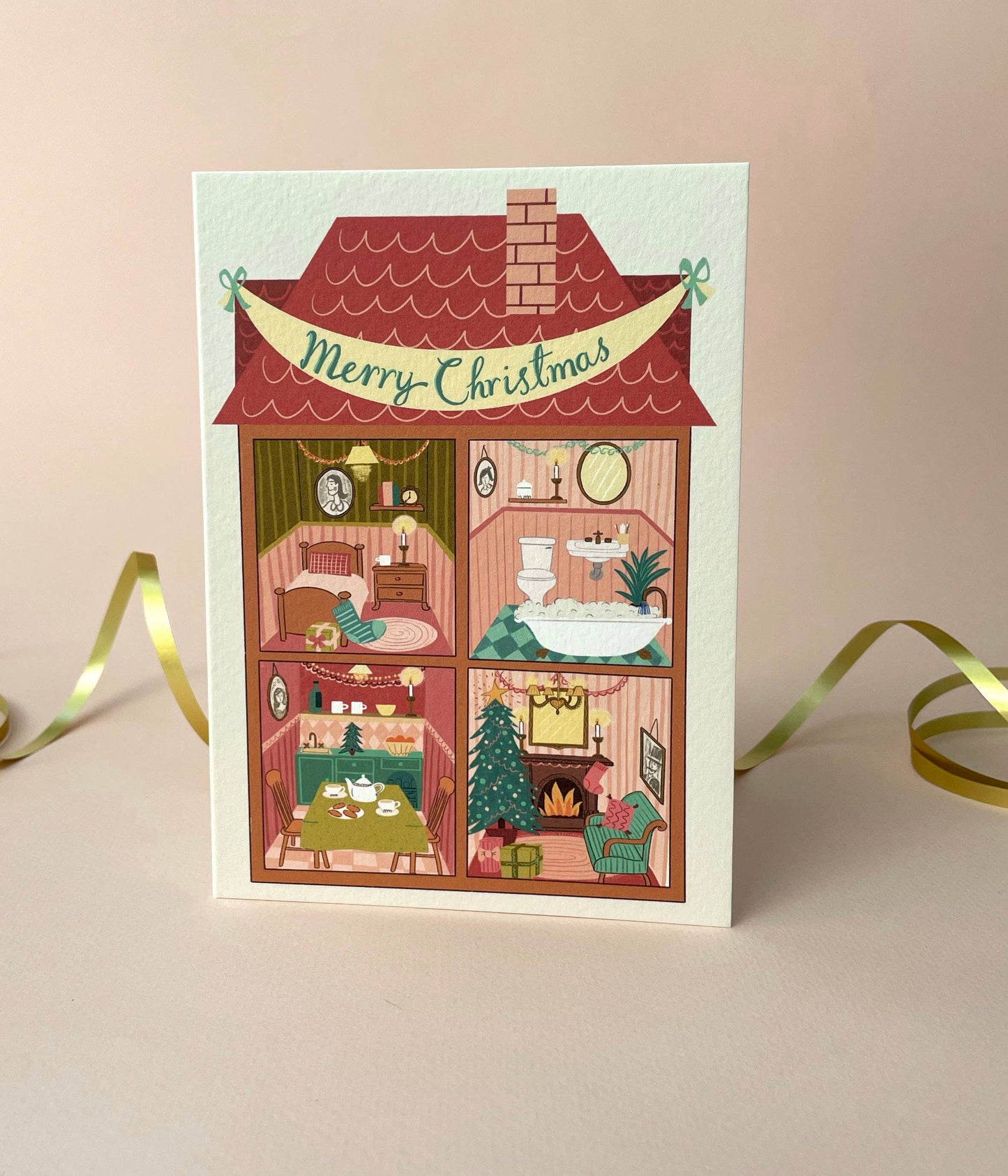 Sustainably sourced Tintoretto Gesso textured Christmas card packaging