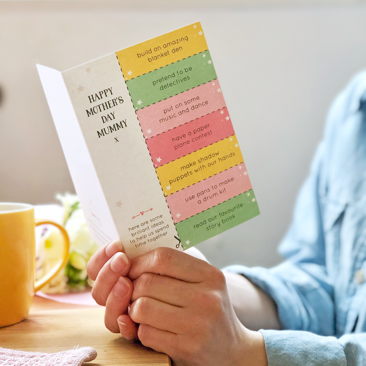 Mother's Day Activity Ideas Coupon Card