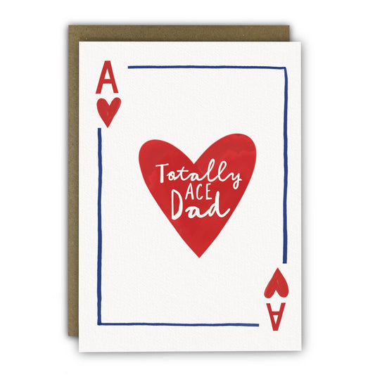 Funny Father's Day Card featuring a Totally Ace Dad playing card design