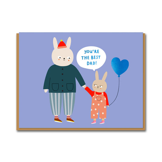 The Best Bunny Dad Greeting Card