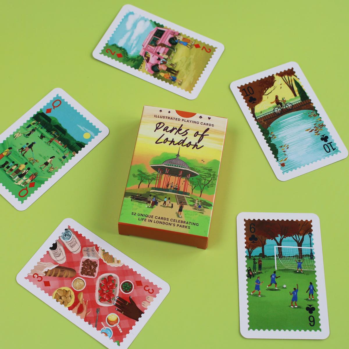 Eco-conscious London themed playing cards