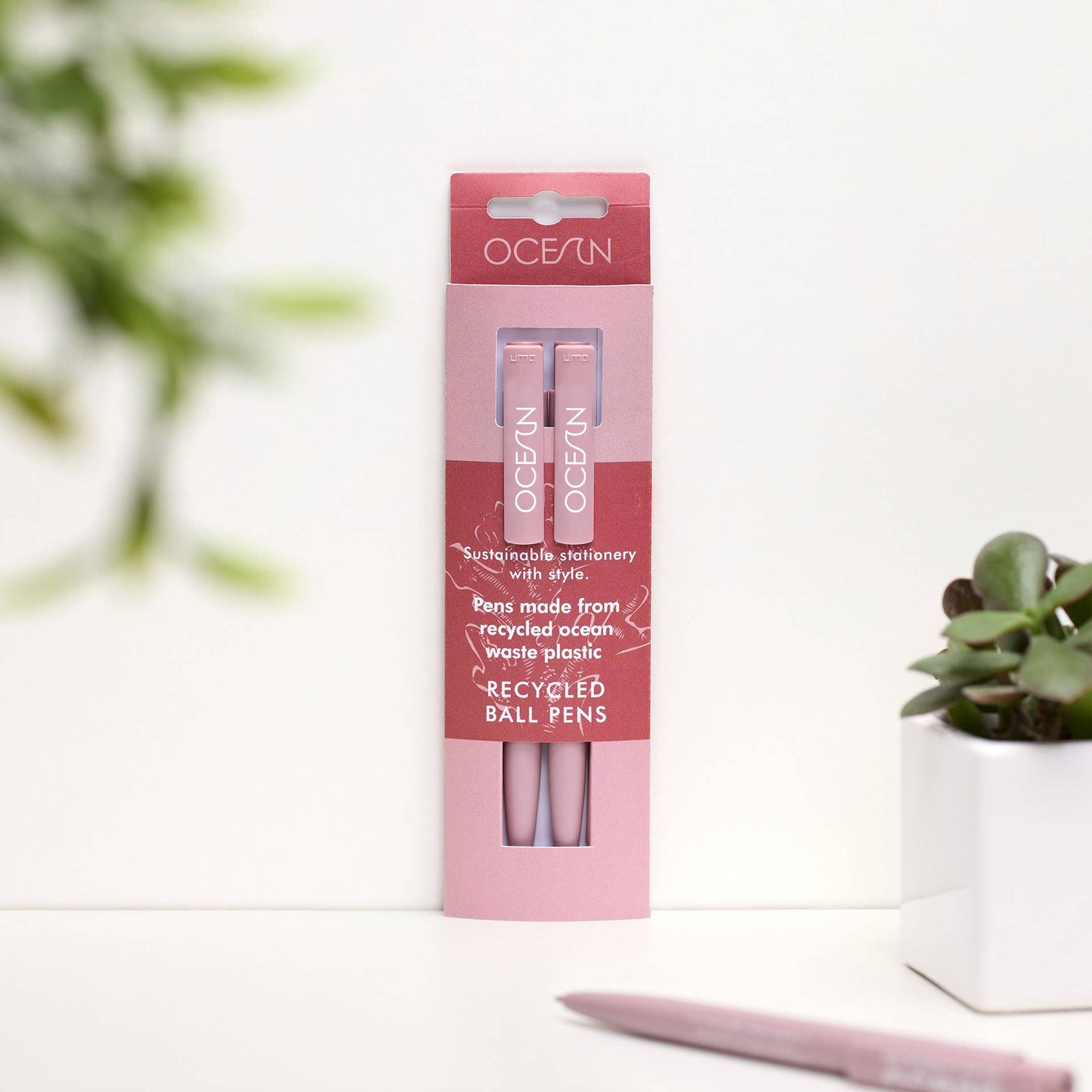 Pack of 2 recycled pens - Ocean Collection
