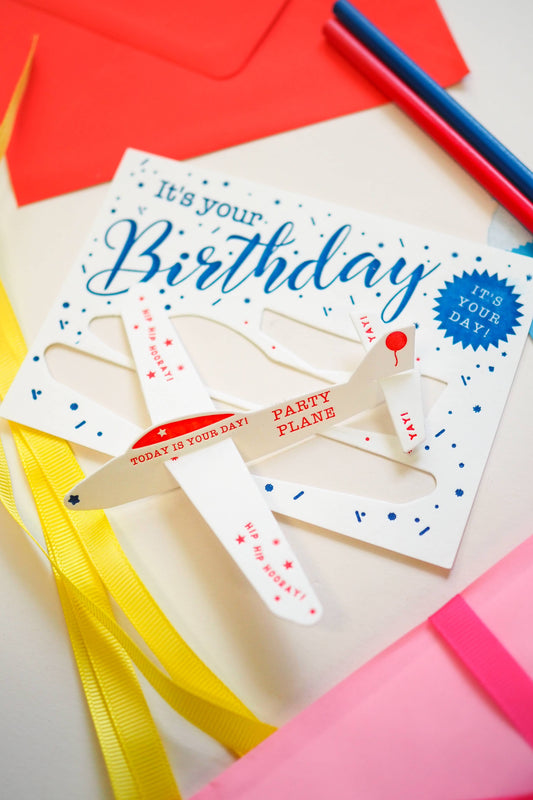Birthday plane card