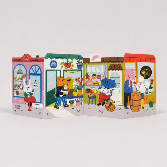 Independent Street Big Concertina Card by Isa Pirracas
