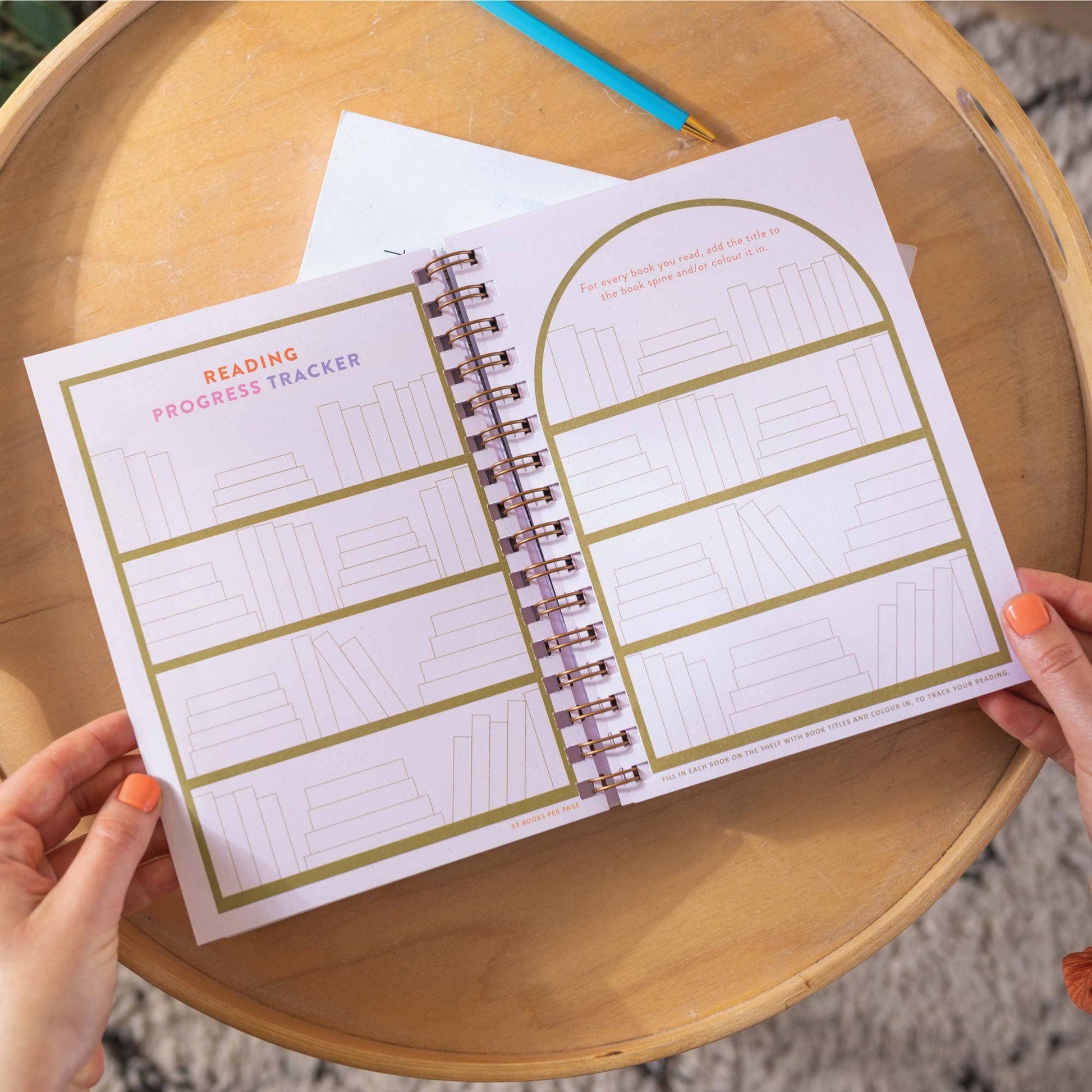 Blank page inside the A5 Book Nook Reading Journal for custom notes and thoughts