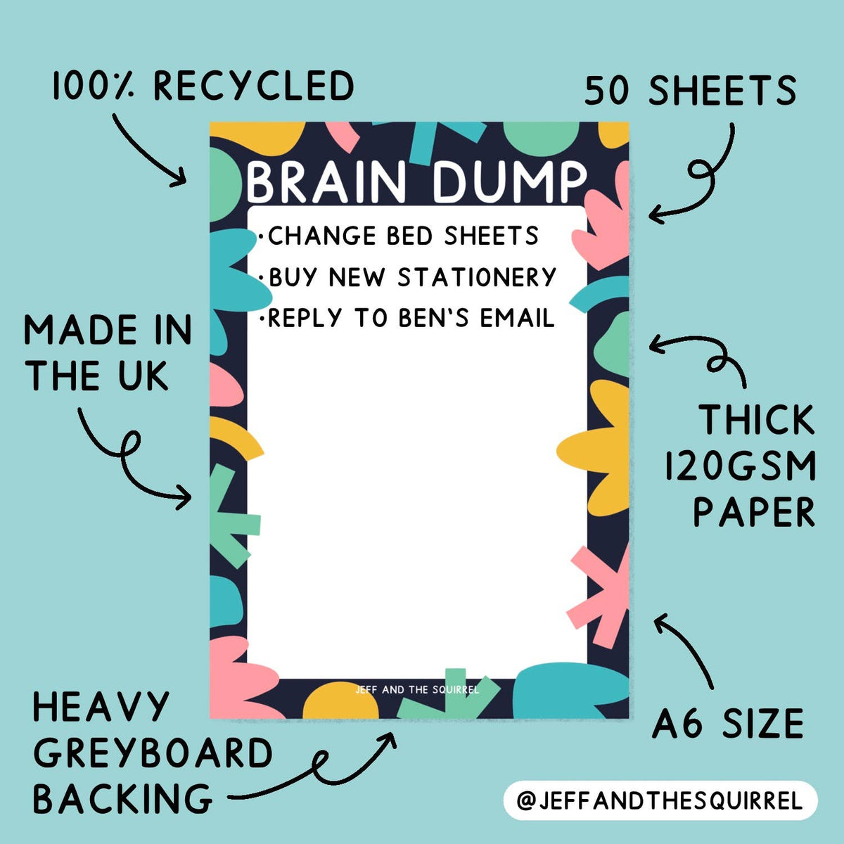 Adulting With Rewards eco friendly notepad on a desk